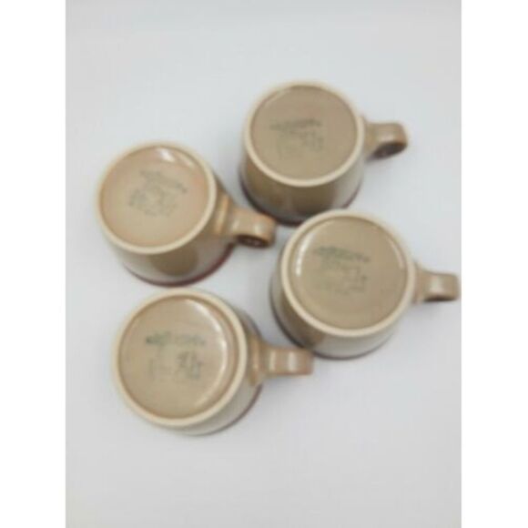 Mikasa Potters Art Country Cabin Coffee Mugs Seibel Japan EC PF 850 Set Of 4 - Picture 4 of 8